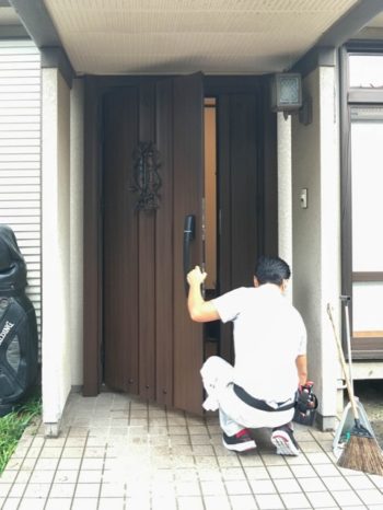 ドアリモ 最終調整と電池錠設定中